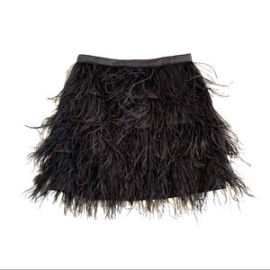 CYNTHIA ROWLEY | Ostrich Feather Mini Skirt